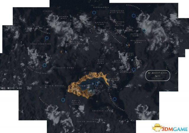 刺客信条起源地图一览 刺客信条起源demo地图展示