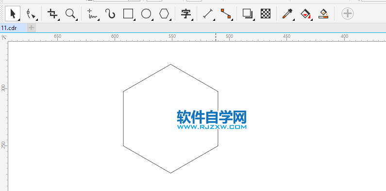 cdr多边形怎么变成三角形的方法