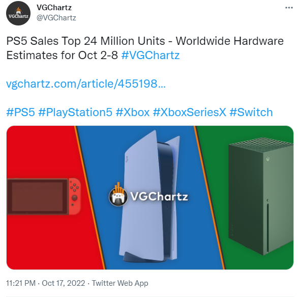 PS5销量破2400万台！任天堂Switch无敌 遥遥领先