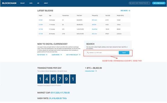 比特币区块浏览器查询交易记录教程