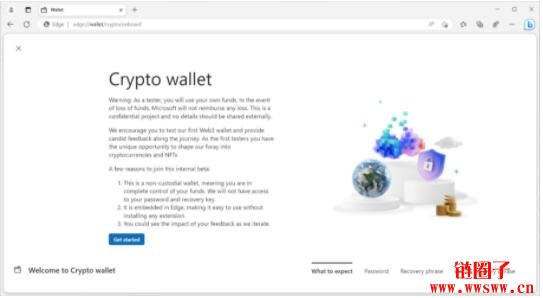 据报道，微软正在为 Edge 浏览器测试内置 Web3 钱包