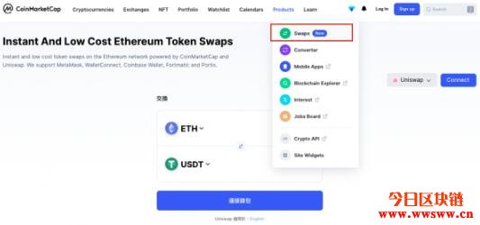 CoinMarketCap整合Uniswap！推出全新兑币功能